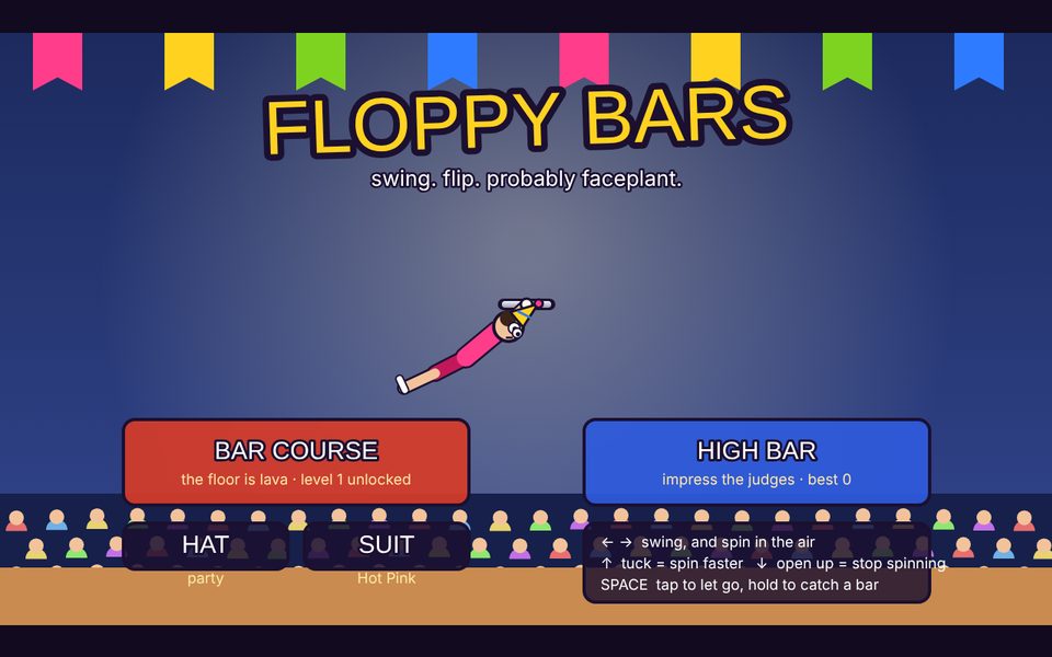 Floppy Bars title screen
